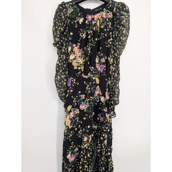 For Love & Lemons Ross Long-sleeve Midi Dress Size XS October Floral #2D455 - Picture 5 of 13